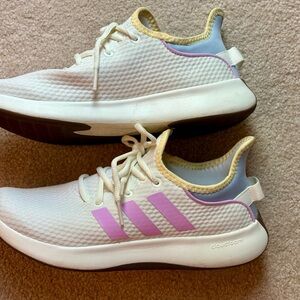 Adidas Cloudfoam White and Purple Sneakers